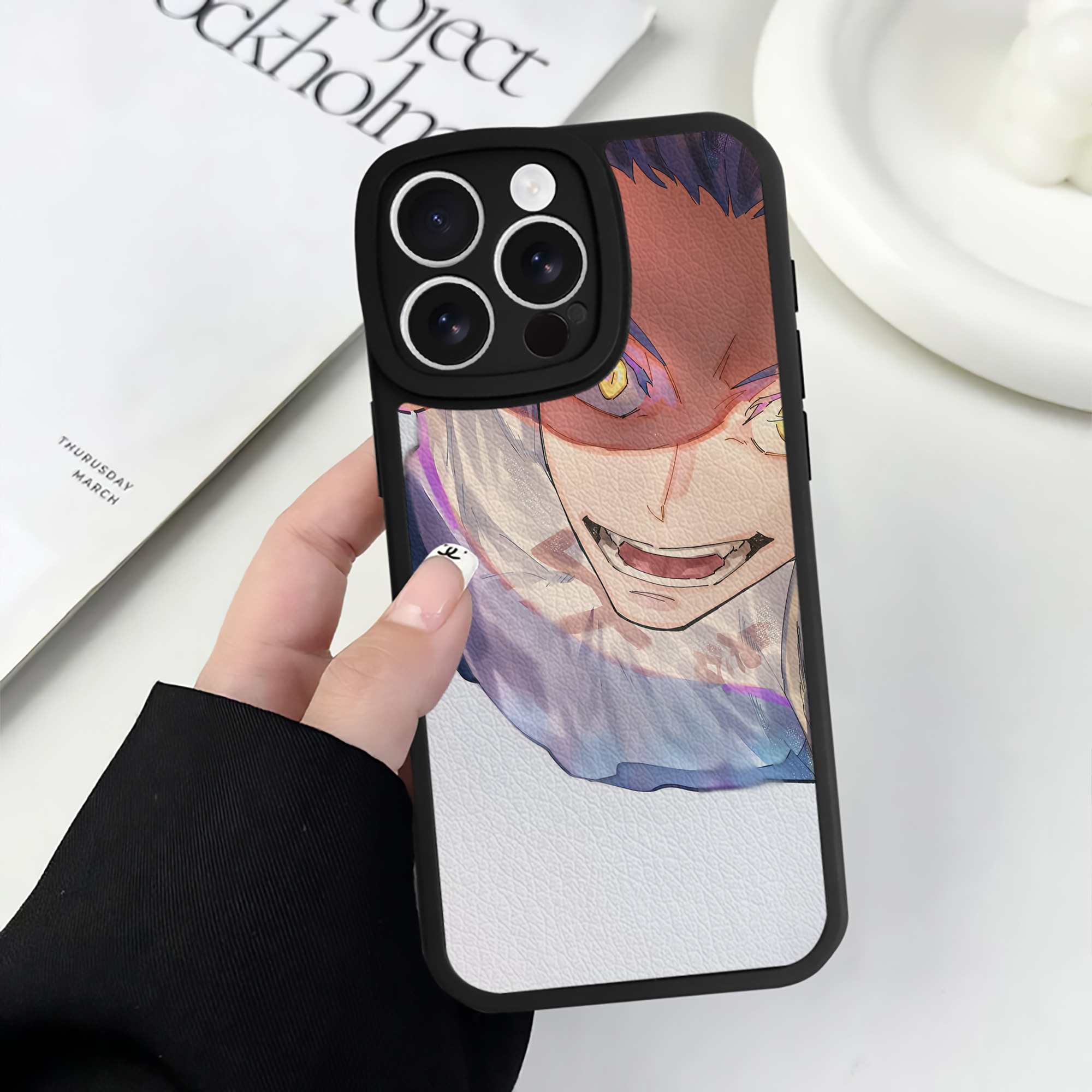 （画像用） ハイキュー!! Haikyu!! 【iPhone 16シリーズ対応】シリコンスマホケース（レザー調） 材質：シリコン